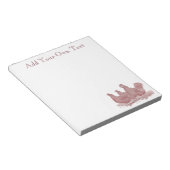 赤い鶏とヘンプリマスのロックチキンファーム ノートパッド (アングル)