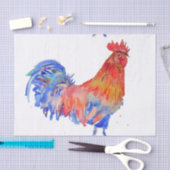 赤い鶏のチキンブルーメンズボーイズ水色 薄葉紙 (クラフト)