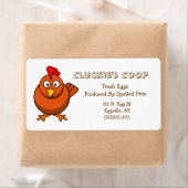 赤い鶏の卵のラベル ラベル (インサイチュ)