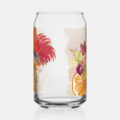 赤い鶏の国のシーン水の色の手絵を描 ガラス缶 (左)