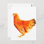 赤い鶏 ポストカード (正面/裏面)