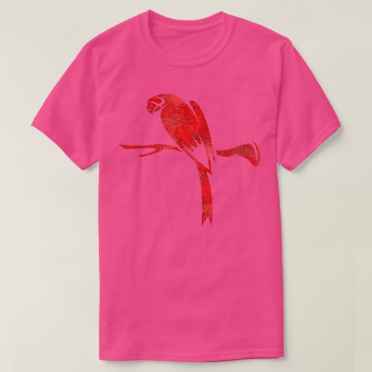 赤い鸚鵡 Tシャツ (デザイン正面)