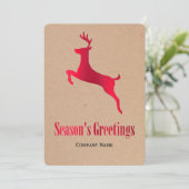 赤い鹿の企業のクリスマスカード シーズンカード (スタンド正面)