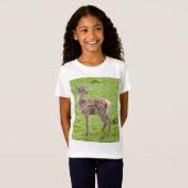 赤い鹿の子鹿 Tシャツ (正面フル)