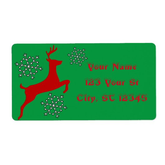 赤い鹿の雪片サンダー_コーブ ラベル (正面)
