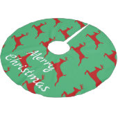 赤い鹿サンダー_コーブ ブラッシュドポリエステルツリースカート (アングル)