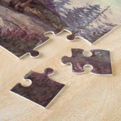 赤い鹿バイウィンフレッドオースティンヴィンテージ野生動物 ジグソーパズル (側面)