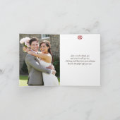 赤い麻袋、雪の結晶、鹿　写真　サンキューカード サンキューカード (内部)