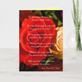 赤い黄色いバラ「私の花嫁になってくれないか」 招待状 (正面)