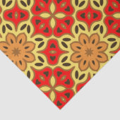 赤い黄色とオレンジ色のモザイク模様 薄葉紙 (詳細)