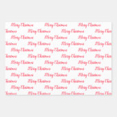 赤い黄色と緑のクリスマスシート ラッピングペーパーシート (正面3)