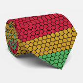 赤い黄色と緑の12番目のフラグパターン ネクタイ (ロール)
