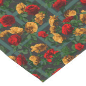 赤い黄色のエレガントフローラバラ ショートテーブルランナー (コーナー)