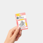 赤い黄色のコラムズの連動写真 バッジ (手持ち)