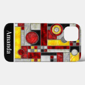 赤い黄色のステンドグラス Case-Mate iPhoneケース (裏面 (横))