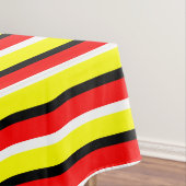赤い黄色のストライプデザイン テーブルクロス (インサイチュ)