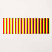 赤い黄色のストライプデザイン ヨガマット (裏面(横))