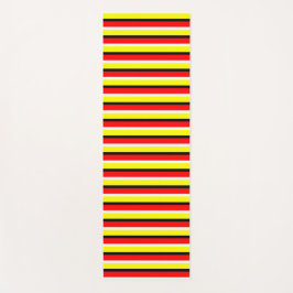 赤い黄色のストライプデザイン ヨガマット