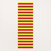 赤い黄色のストライプデザイン ヨガマット (裏面)