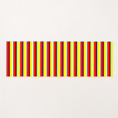 赤い黄色のストライプデザイン ヨガマット (正面(横))