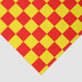 赤い黄色のチェック市松模様にパターンデザイン 薄葉紙 (詳細)