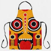 赤い黄色のチキ エプロン (正面)