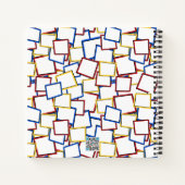 赤い黄色のノート行頭文字 ノートブック (裏面)