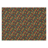 赤い黄色のフローラバラ テーブルクロス (正面(横))