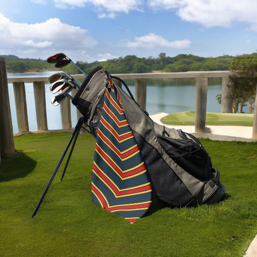 赤い黄色の反射シボロン ゴルフタオル