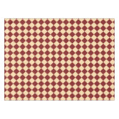 赤い黄色の市松模様にダイヤモンド テーブルクロス (正面(横))