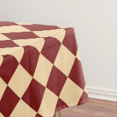 赤い黄色の市松模様にダイヤモンド テーブルクロス (インサイチュ)