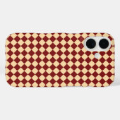 赤い黄色の市松模様にダイヤモンド Case-Mate iPhoneケース (裏面 (横))