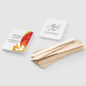 赤い黄色の火と鳩の確認編集可能 ハンドファン (組立なし)