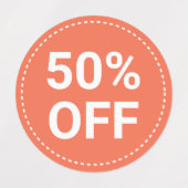 赤い黄色の緑のスモールビジネス向け販売60%オフ ラベル (デザイン2)