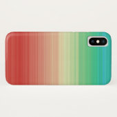 赤い黄色の緑の青ストライプ色 Case-Mate iPhoneケース (裏面(横))