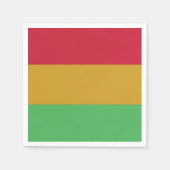 赤い黄色の緑の12番目の色 スタンダードカクテルナプキン (正面)