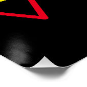 赤い黄色の青いピンク色の「クリエイティブと繁栄」 ポスター (コーナー)