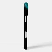 赤い黄色の青い光の渦フラクタルアート、黒 Case-Mate iPhoneケース (裏面 / 右)