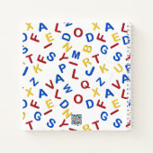 赤い黄色の青いABC文字注記の行頭文字 ノートブック (裏面)