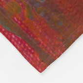 赤い黄色の青と白の抽象芸術絵画 フリースブランケット (角)