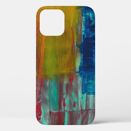 赤い黄色の青と白の抽象芸術絵画 Case-Mate iPhoneケース (裏面)