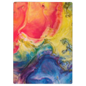赤い黄色の青の抽象芸術絵画の クリップボード (裏面)