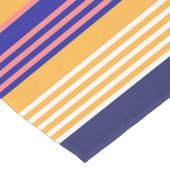 赤い黄色の青ストライプ色 ショートテーブルランナー (コーナー)