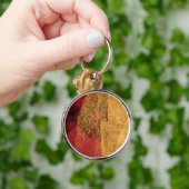 赤い黄色の黒い抽象芸術絵を描ブラアート キーホルダー (手)