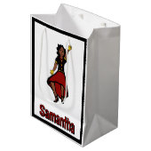 赤い黄色の黒のティアド・ダンサー#1 ミディアムペーパーバッグ (正面アングル)