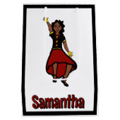 赤い黄色の黒のティアド・ダンサー#1 ミディアムペーパーバッグ (裏面)