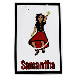 赤い黄色の黒のティアド・ダンサー#2 ミディアムペーパーバッグ