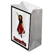 赤い黄色の黒のティアド・ダンサー#2 ミディアムペーパーバッグ (裏面アングル)