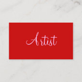 赤い黄色バラの芸術家の名刺 名刺 (裏面)