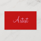 赤い黄色バラの芸術家の名刺 名刺 (裏面)